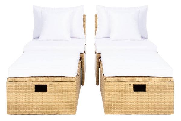 Pramla Outdoor Set with Chic Ottoman - Stylish Storage Solution for Relaxing Sunbathing Sessions