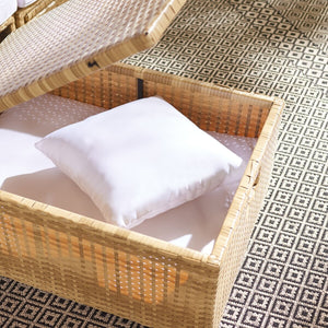 Pramla Outdoor Set with Chic Ottoman - Stylish Storage Solution for Relaxing Sunbathing Sessions