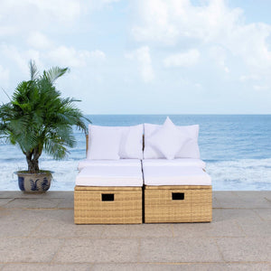 Pramla Outdoor Set with Chic Ottoman - Stylish Storage Solution for Relaxing Sunbathing Sessions