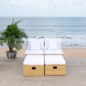 Pramla Outdoor Set with Chic Ottoman - Stylish Storage Solution for Relaxing Sunbathing Sessions