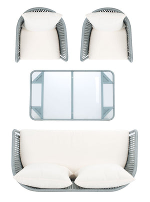 Safavieh Jorda 4 Piece Rope Living Set PAT7518A