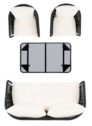 Safavieh Jorda 4 Piece Rope Living Set PAT7518B