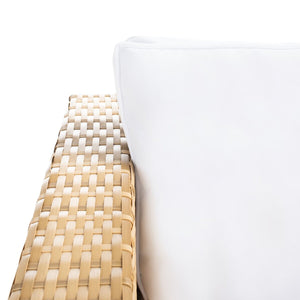 Presla 6 Piece Living Set - Modern Coastal Outdoor Furniture with Stylish Wicker and Acacia Legs