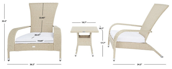 Edna 3 Piece Lounge Set - Tropical Modern Design with Plush Cushions for Outdoor Living Spaces