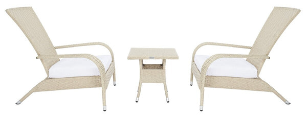 Edna 3 Piece Lounge Set - Tropical Modern Design with Plush Cushions for Outdoor Living Spaces