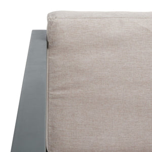 Safavieh Holyoke 4 Pc Living Set Grey/Light Grey Cushion Steel: 80%, Cushion: 20%,  PAT7726B