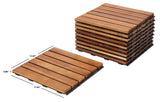 Safavieh Osaka Wooden Floor Tile- 6 Slats-Acacia Natural Solid Acacia Wood PAT7906A