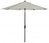 Safavieh Ortega Umbrella UV Resistant 9' Auto Tilt Crank Natural Brown Metal Fsc-Certified Hardwood Polyester Aluminum PAT8001B 889048036338