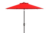 Safavieh Uv Resistant Ortega 9 Ft Auto Tilt Crank Umbrella Red Metal PAT8001R