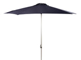 Safavieh Hurst Umbrella 9' Push Up Navy Brown Metal Fsc-Certified Hardwood Polyester Aluminum PAT8002C 889048314603