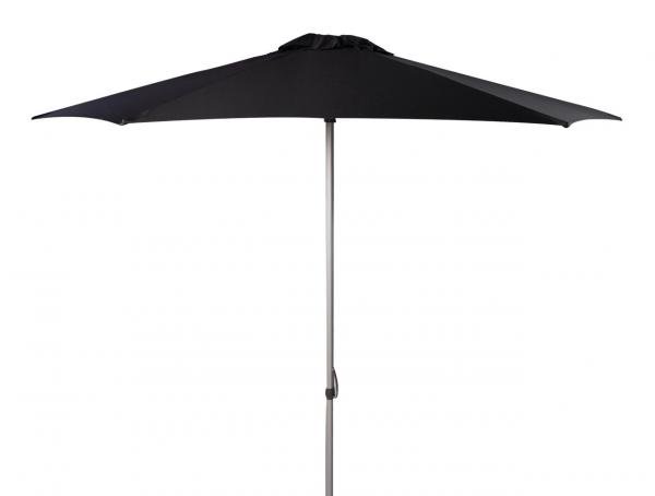 Safavieh Hurst Umbrella 9' Push Up Black Brown Metal Fsc-Certified Hardwood Polyester Aluminum PAT8002D 889048314610