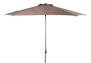Safavieh Hurst Umbrella 9' Push Up Grey Brown Metal Fsc-Certified Hardwood Polyester Aluminum PAT8002E 889048314627