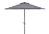 Safavieh Iris Fashion Line 9Ft Umbrella in Navy and White PAT8004F 889048710276