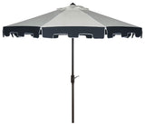 City Umbrella Fashion UV Resistant 9' Auto Tilt Beige Navy Brown Metal Fsc-Certified Hardwood Polyester Aluminum