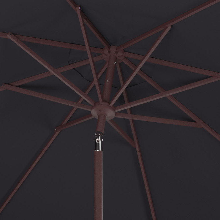 Safavieh Zimmerman 11Ft Market Umbrella in Navy and White PAT8100A 889048710320