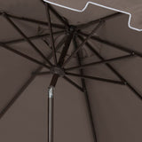 Safavieh Zimmerman 11Ft Rnd Market Umbrella Grey Metal PAT8100E