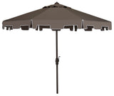 Safavieh Zimmerman 11Ft Rnd Market Umbrella Grey Metal PAT8100E
