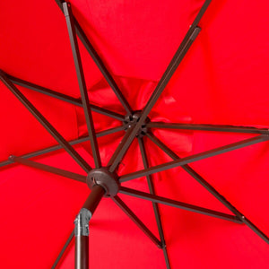 Safavieh Zimmerman 11Ft Rnd Market Umbrella Red Metal PAT8100J