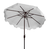 Safavieh Zimmerman 11Ft Market Umbrella in White PAT8100K 889048710344