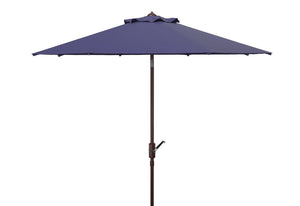 Safavieh Herla 11Ft Auto Tilt Market Umbrella Navy Metal PAT8101C