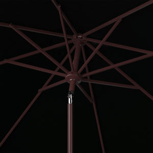 Safavieh Herla 11Ft Auto Tilt Market Umbrella Black Metal PAT8101D