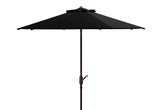 Safavieh Herla 11Ft Auto Tilt Market Umbrella Black Metal PAT8101D