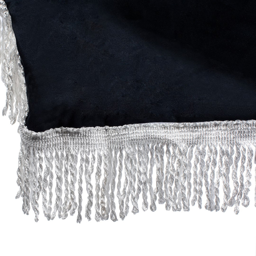 Safavieh Milan Fringe 11Ft Rnd Crank Umbrella In Navy White PAT8108A