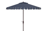 Safavieh Venice 11Ft Crank Umbrella in Navy and White PAT8110A 889048710498