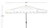 Safavieh Venice 11Ft Rnd Crank Umbrella In White Black PAT8110E