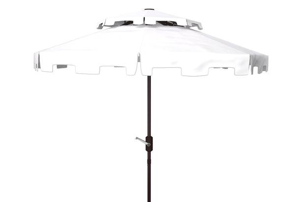 Safavieh Zimmerman 9Ft Dbletop Umbrella in White PAT8200K 889048710566