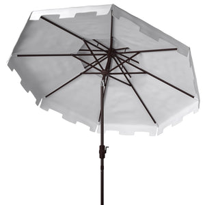 Safavieh Zimmerman 9Ft Dbletop Umbrella in White PAT8200K 889048710566