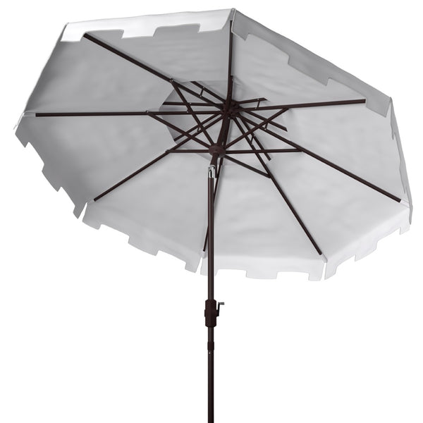 Safavieh Zimmerman 9Ft Dbletop Umbrella in White PAT8200K 889048710566