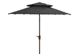 Safavieh Lorenia 9Ft Double Top Market Umbrella Black Metal PAT8201D