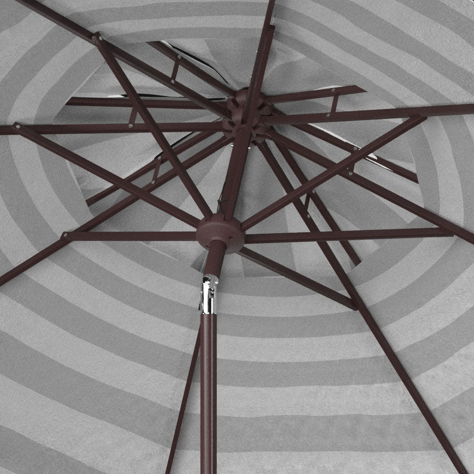 Safavieh Elsa Fashn 9Ft Dbltop Umbrella in Black and White PAT8203A 889048710573