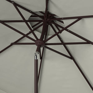 Safavieh Elegant 9Ft Dbletop Umbrella in Beige and White PAT8206C 889048710634