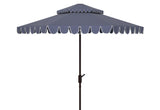 Safavieh Venice 9Ft Dbletop Umbrella in Navy and White PAT8210A 889048710719