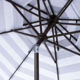 Safavieh Vienna 9Ft Rnd Double Top Crank Umbrella In Grey White PAT8211B