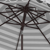 Safavieh Vienna 9Ft Dbletop Umbrella in Black and White PAT8211D 889048710757