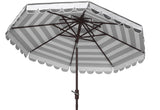 Safavieh Vienna 9Ft Dbletop Umbrella in Black and White PAT8211D 889048710757