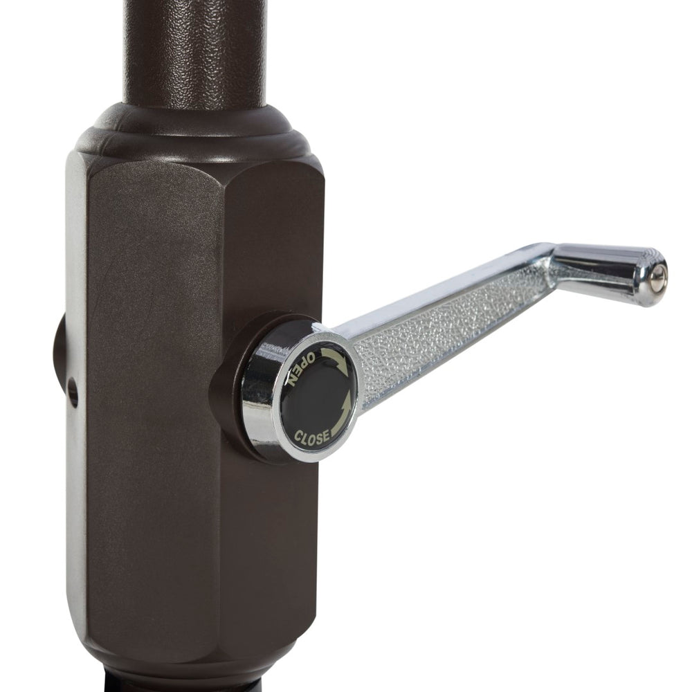 Safavieh Zimmerman 6.5X10 Rect Umbrella in Navy and White PAT8300A 889048710764