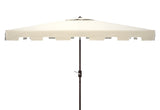 Safavieh Zimmerman 6.5X10 Rect Umbrella in Beige and White PAT8300C 889048710771