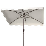 Safavieh Zimmerman 6.5X10 Rect Umbrella in White PAT8300K 889048710788