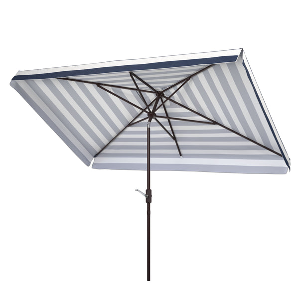 Safavieh Elsa Fashion Line 6.5 X 10 Ft Rect Umbrella In Black White PAT8303A
