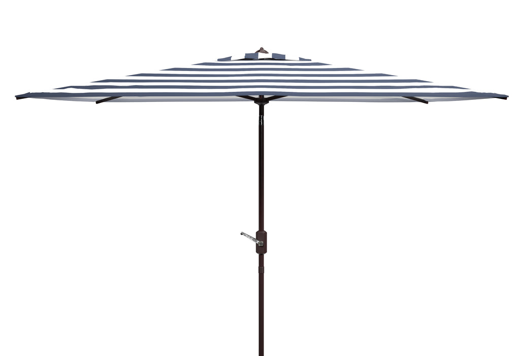 Safavieh Iris 6.5X10 Rect Umbrella in Navy and White PAT8304B 889048710825
