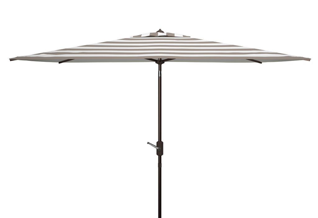 Safavieh Iris 6.5X10 Rect Umbrella in Grey and White PAT8304D 889048710832