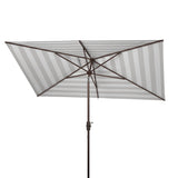 Safavieh Iris 6.5X10 Rect Umbrella in Grey and White PAT8304D 889048710832