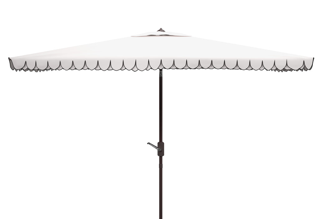 Safavieh Elegant 6.5X10 Rect Umbrella in White and Black PAT8306E 889048710863