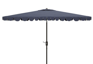 Safavieh Venice 6.5X10 Rect Umbrella in Navy and White PAT8310A 889048710931
