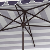 Safavieh Vienna 6.5X10 Rect Umbrella in Black and White PAT8311D 889048710979