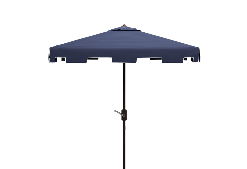 Safavieh Zimmerman 7.5' Square Umbrella in Navy and White PAT8400A 889048710986